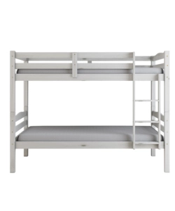 LETTO A CASTELLO "MARSIGLIA" IN PINO MASSELLO BIANCO 90X190X150 CM